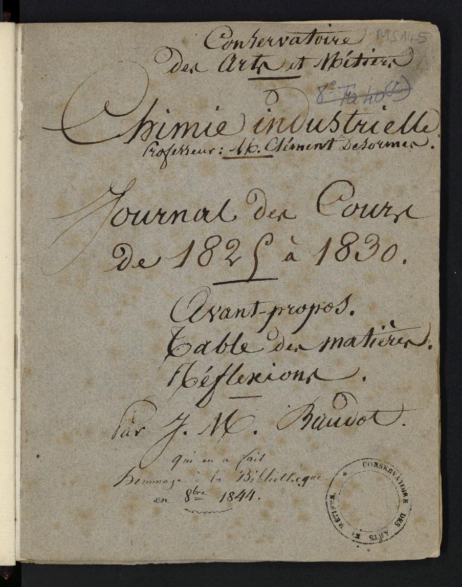 Page de titre du MS145