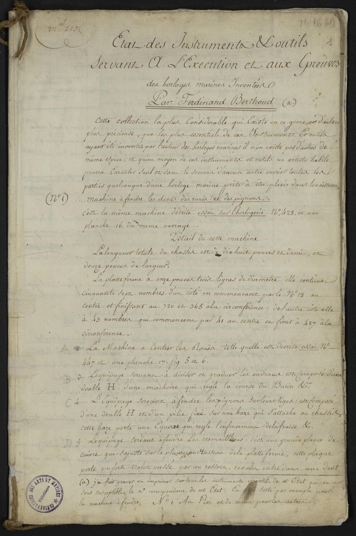 Page de titre du MS16.1