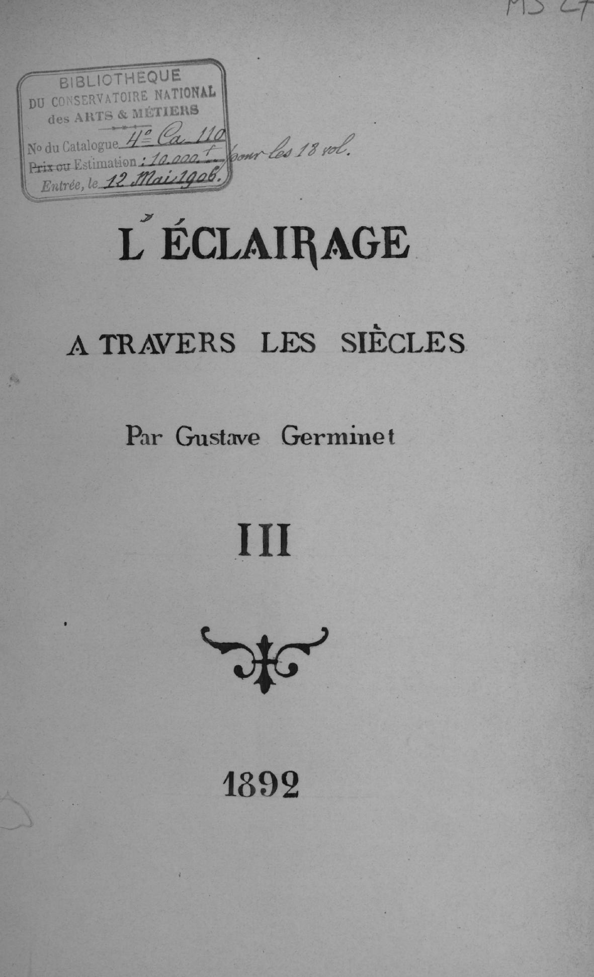 Page de titre du MS27