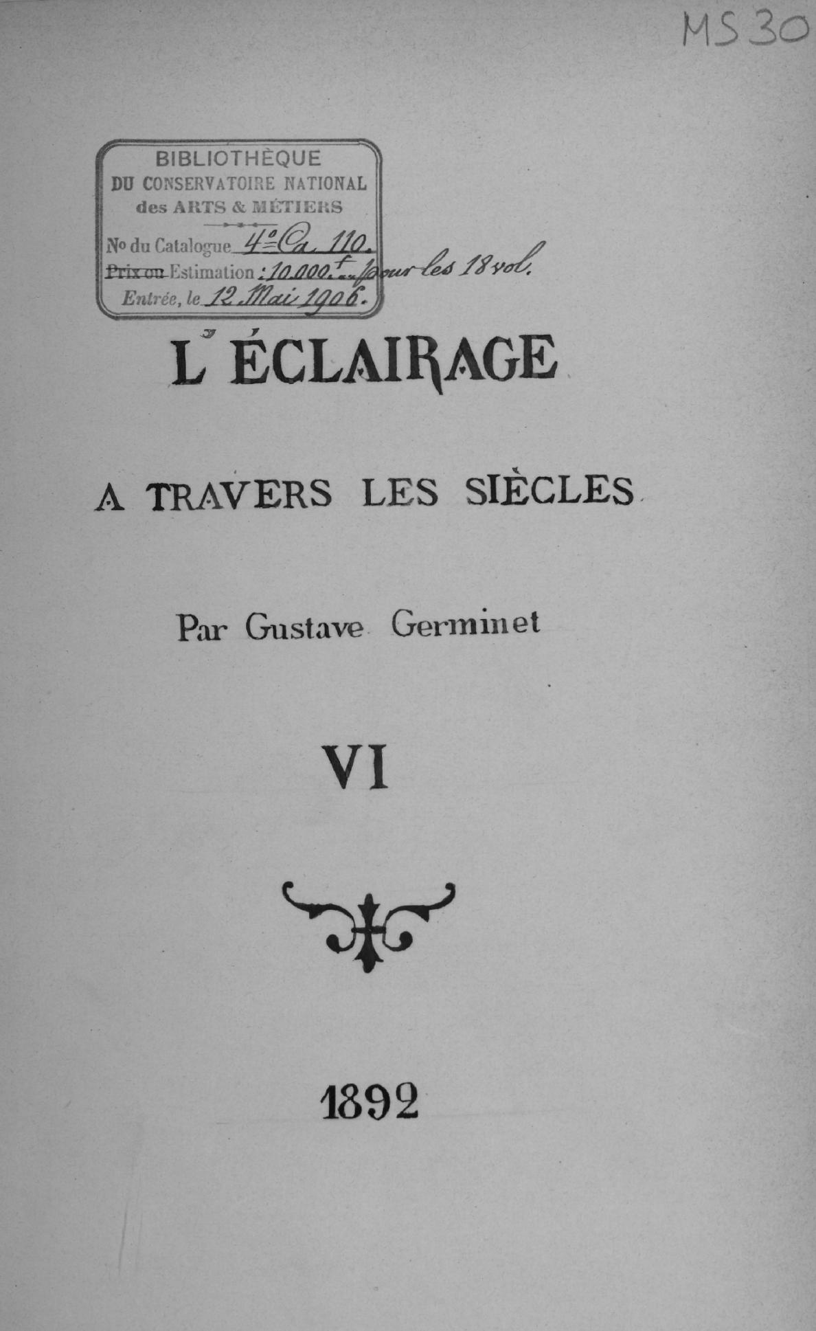 Page de titre du MS30