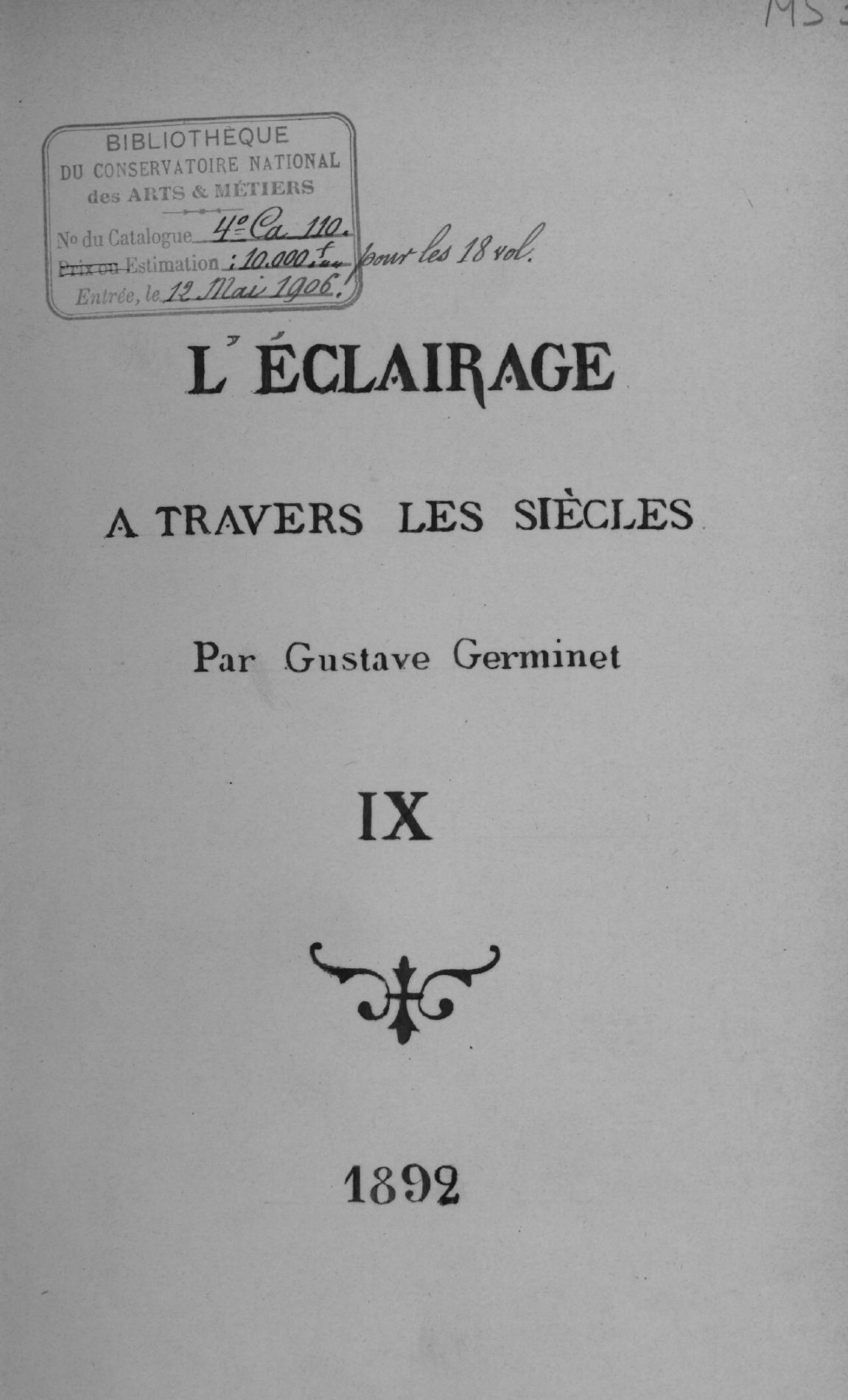 Page de titre du MS33