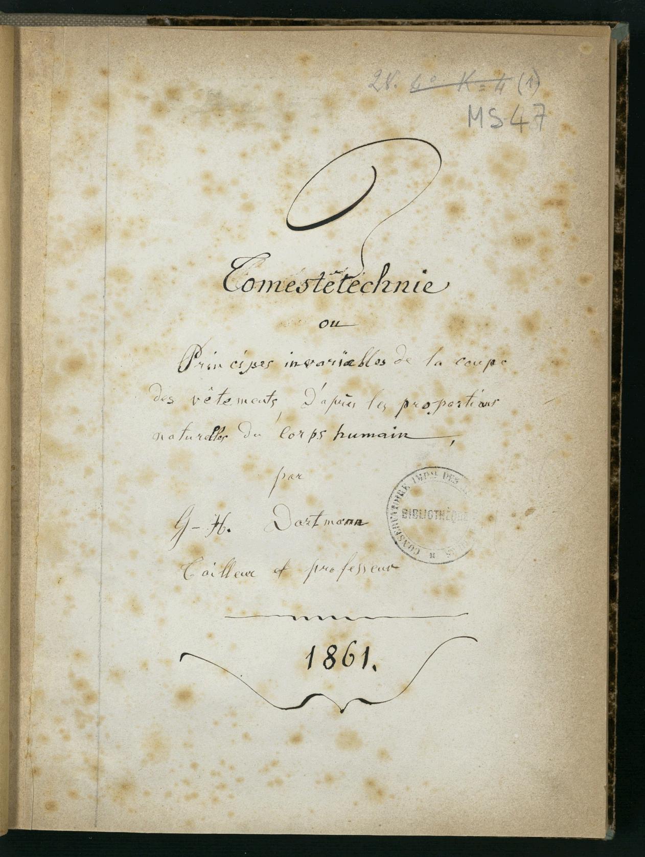 Page de titre du MS47