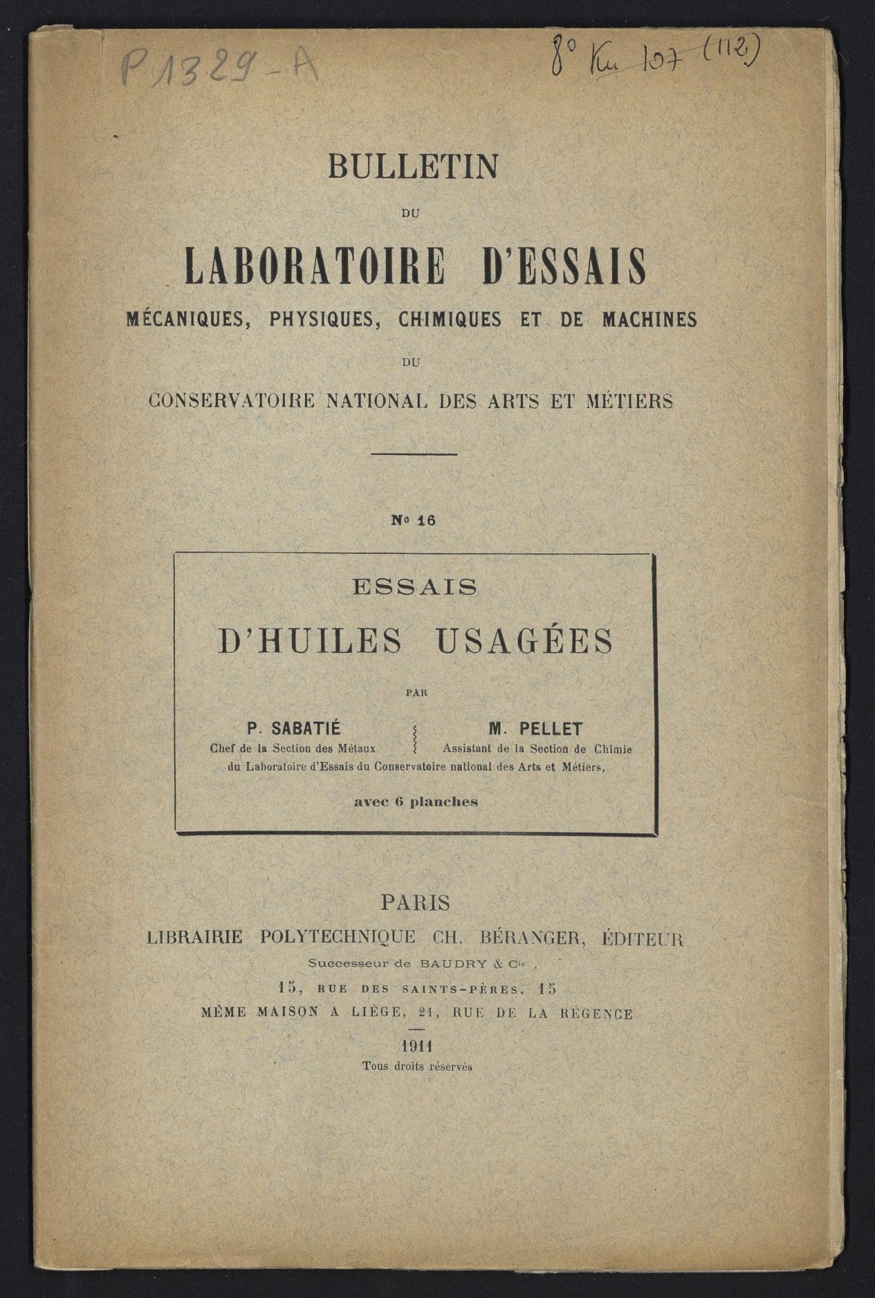 Page de titre du P1329-A.16