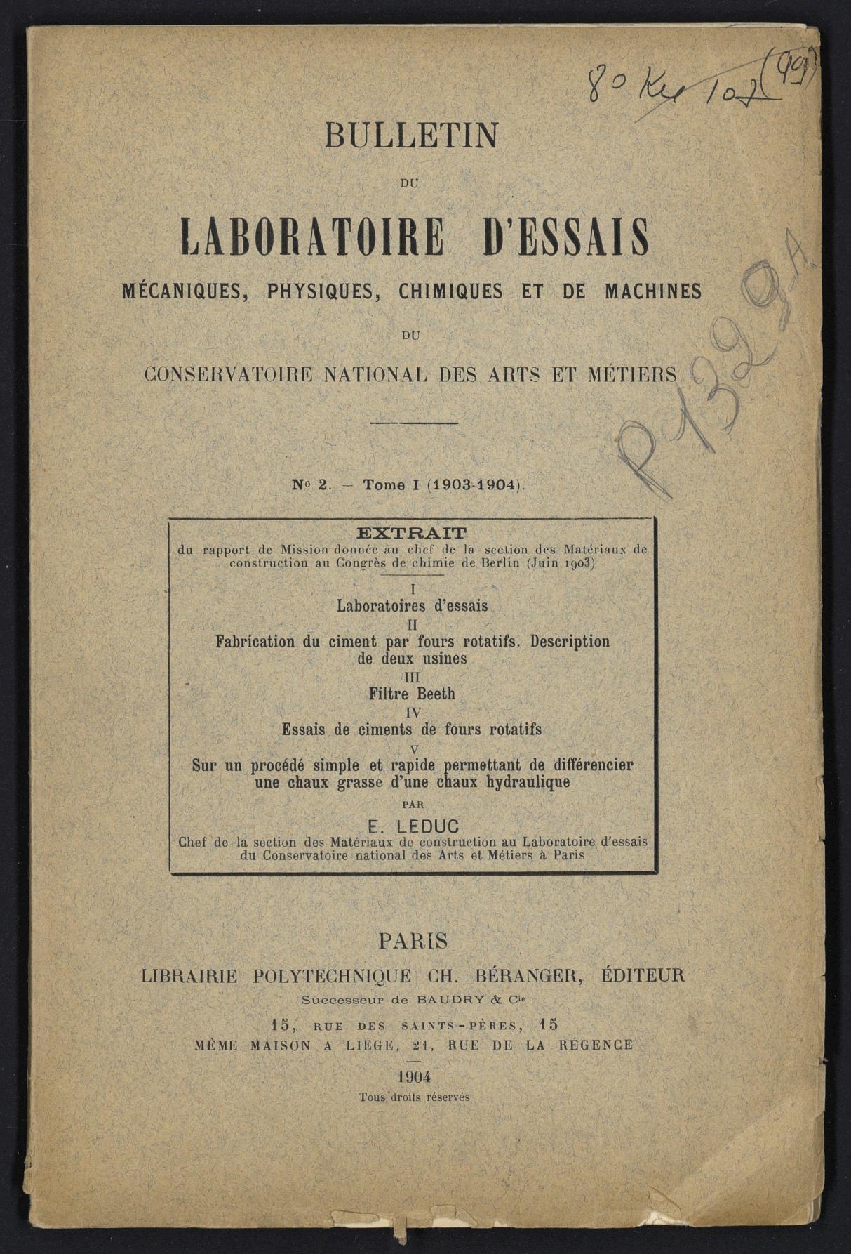 Page de titre du P1329-A.2