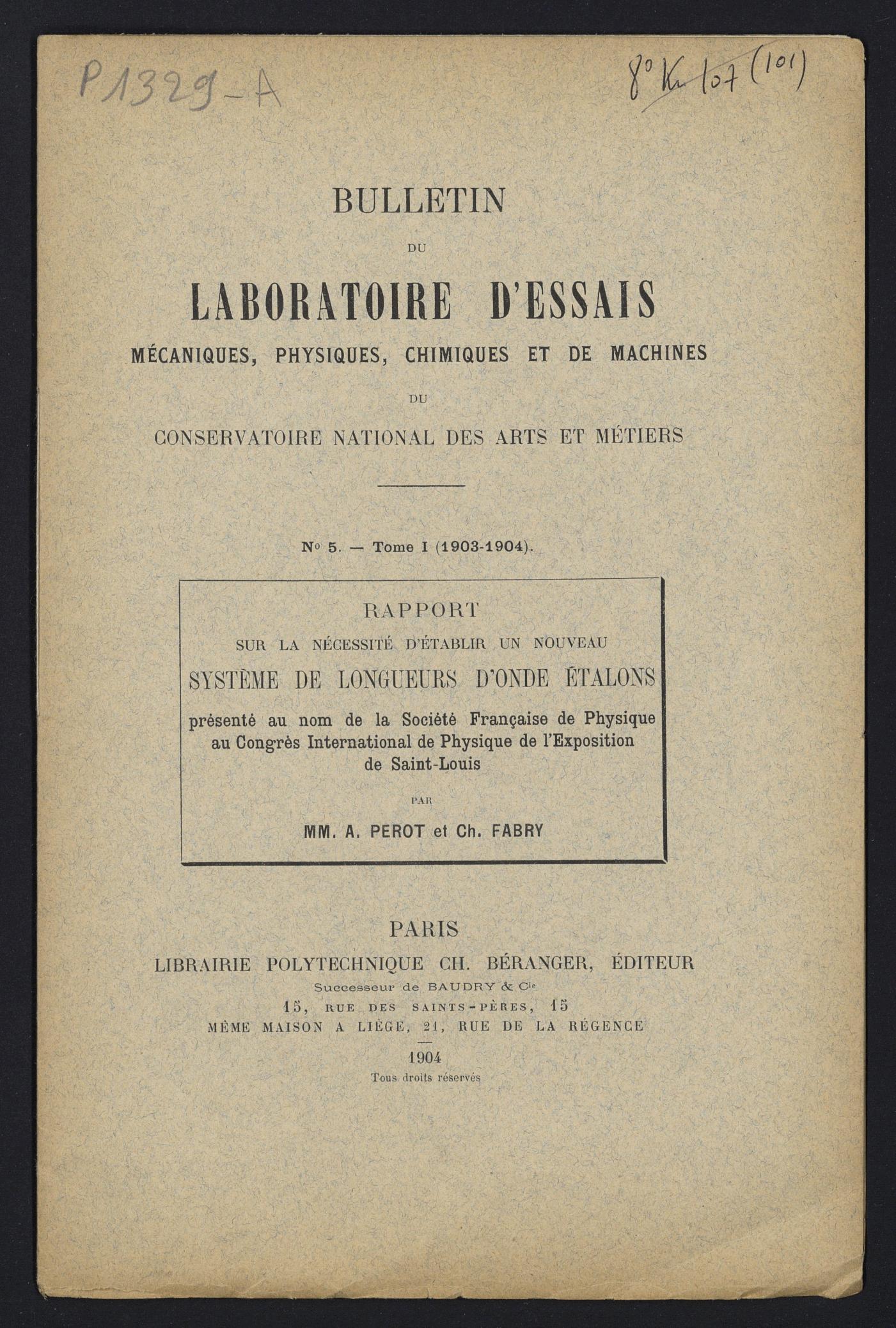 Page de titre du P1329-A.5