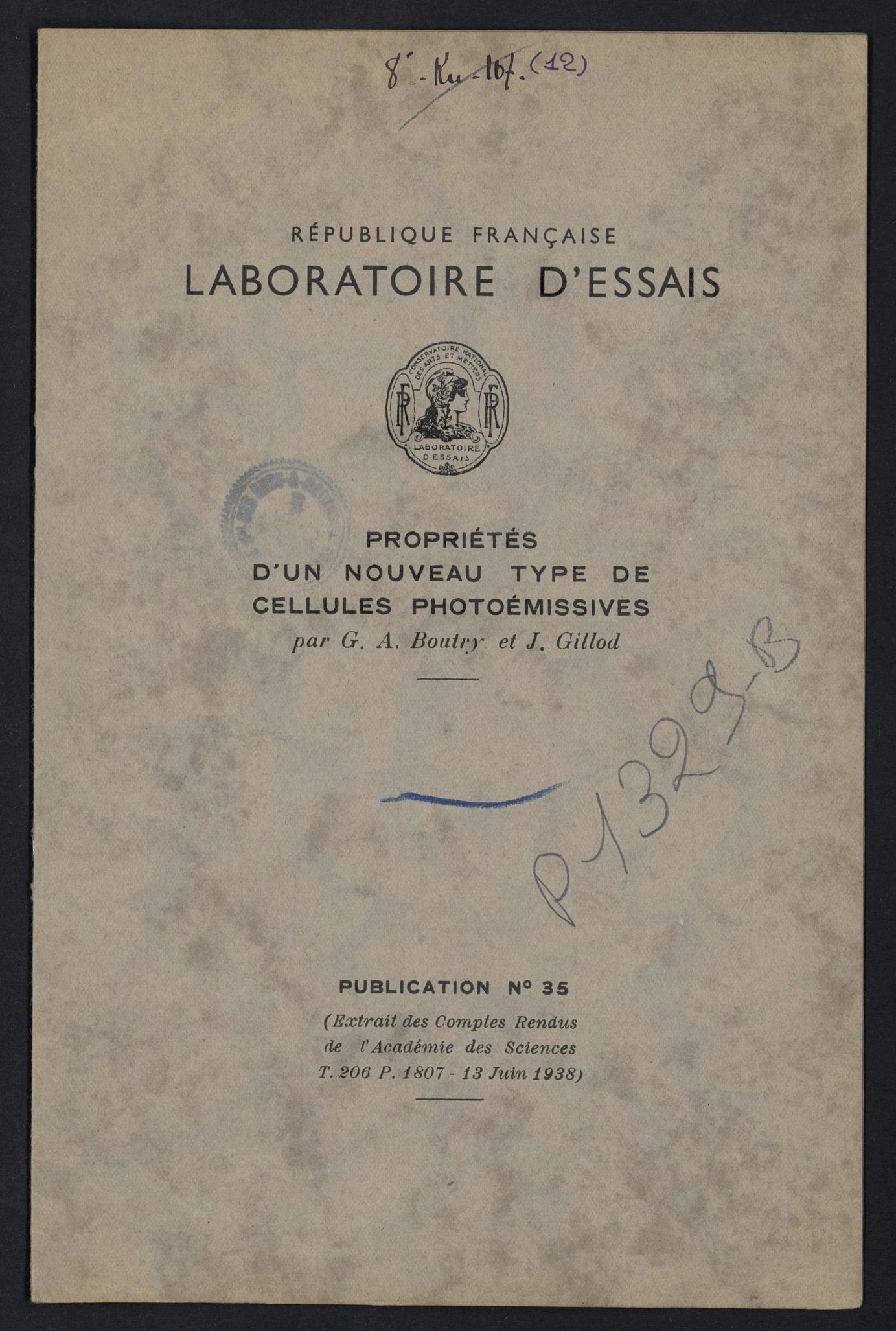 Page de titre du P1329-B.11