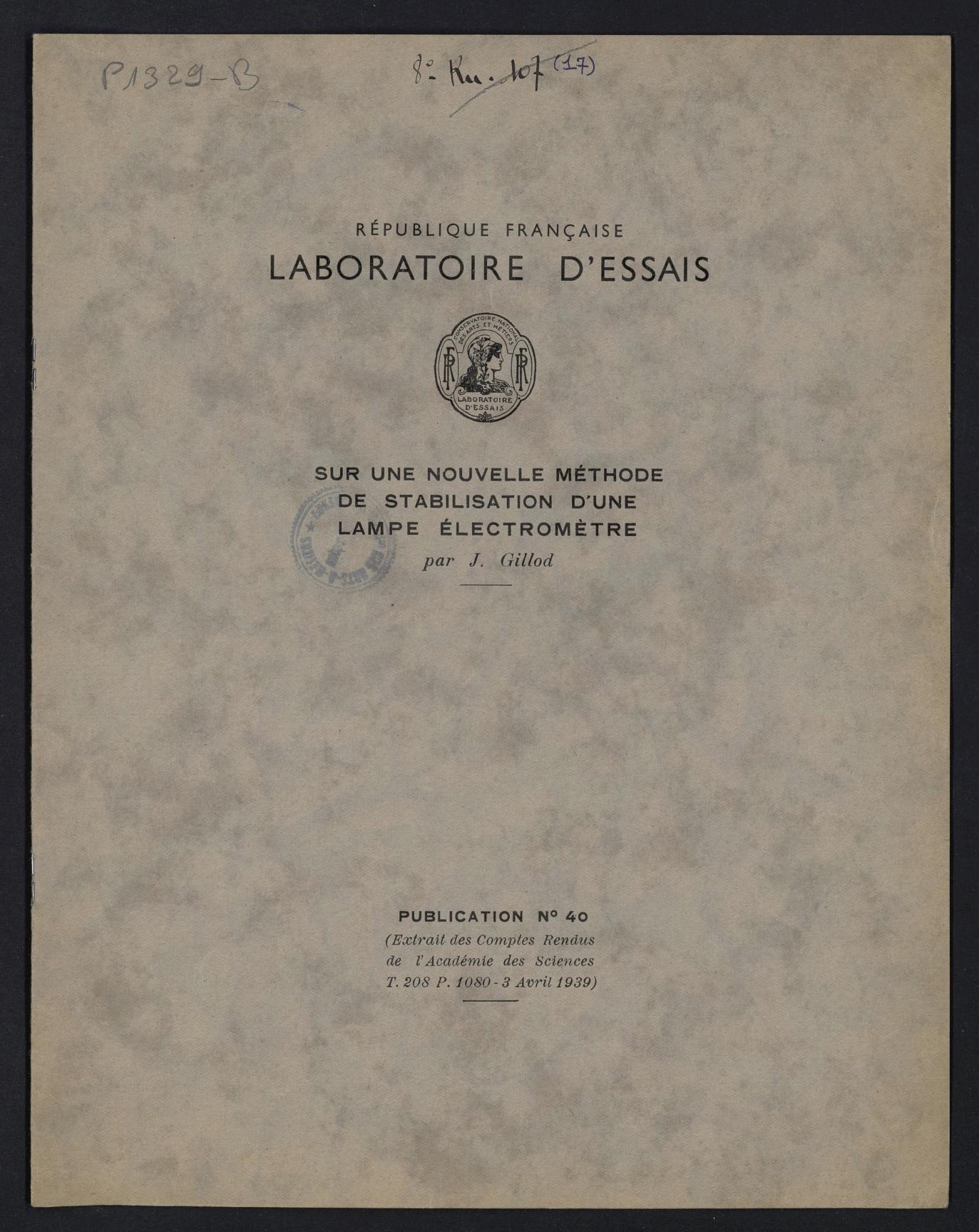 Page de titre du P1329-B.16