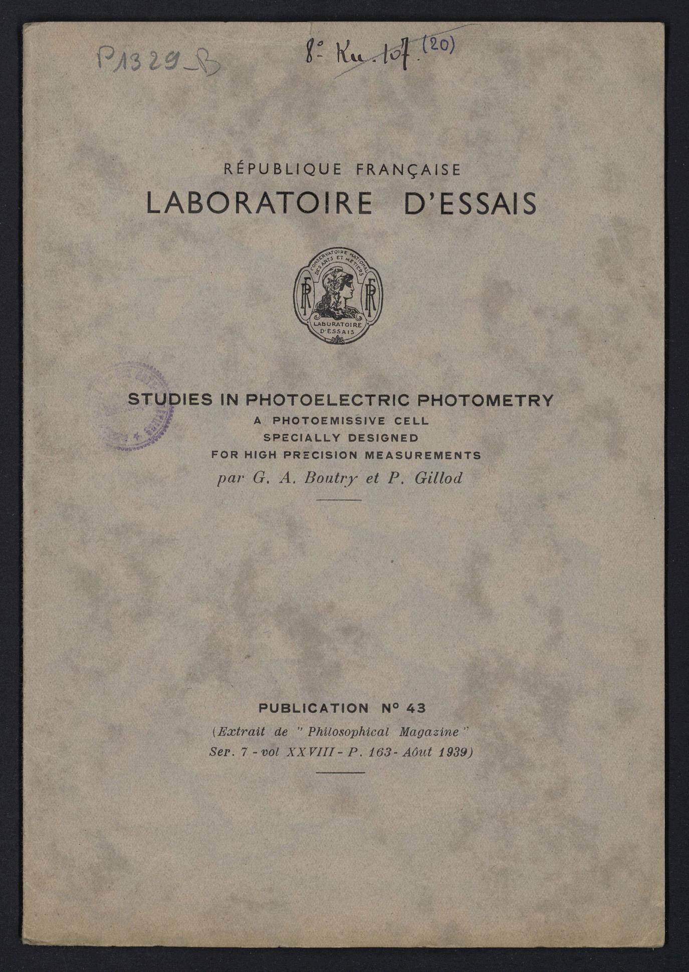 Page de titre du P1329-B.19