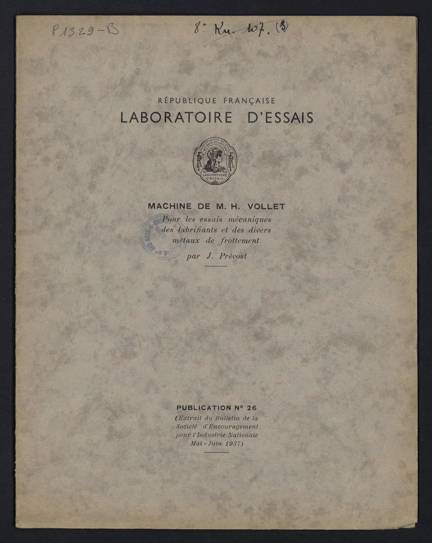 Page de titre du P1329-B.2