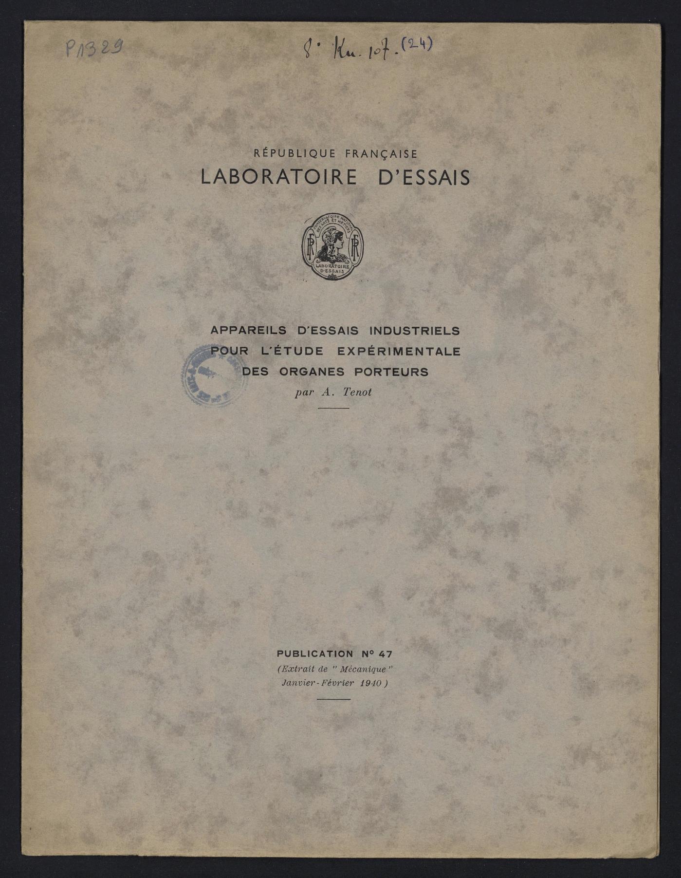 Page de titre du P1329-B.23