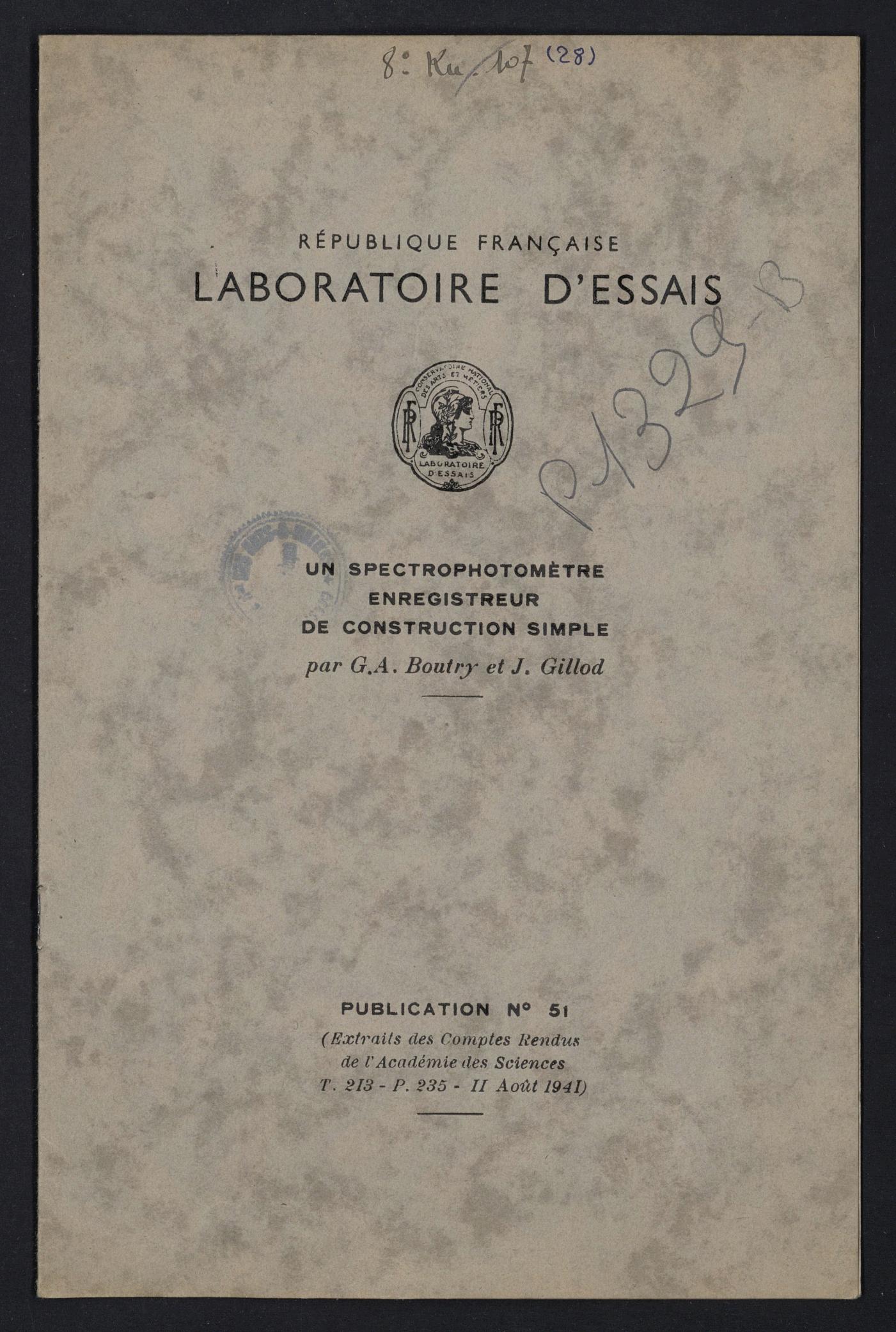 Page de titre du P1329-B.27