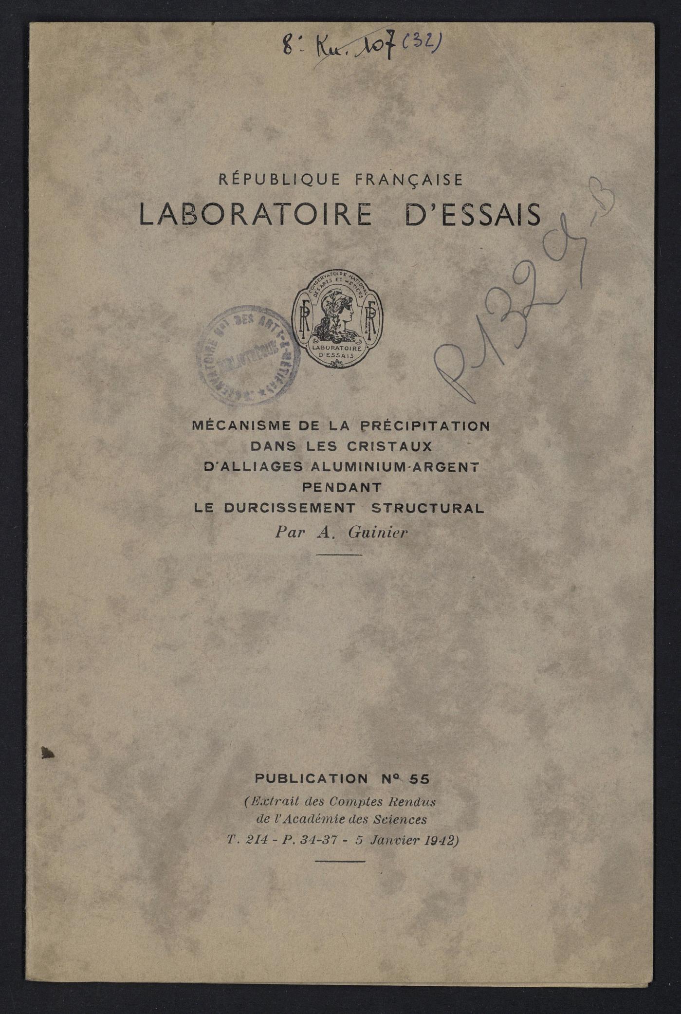 Page de titre du P1329-B.31
