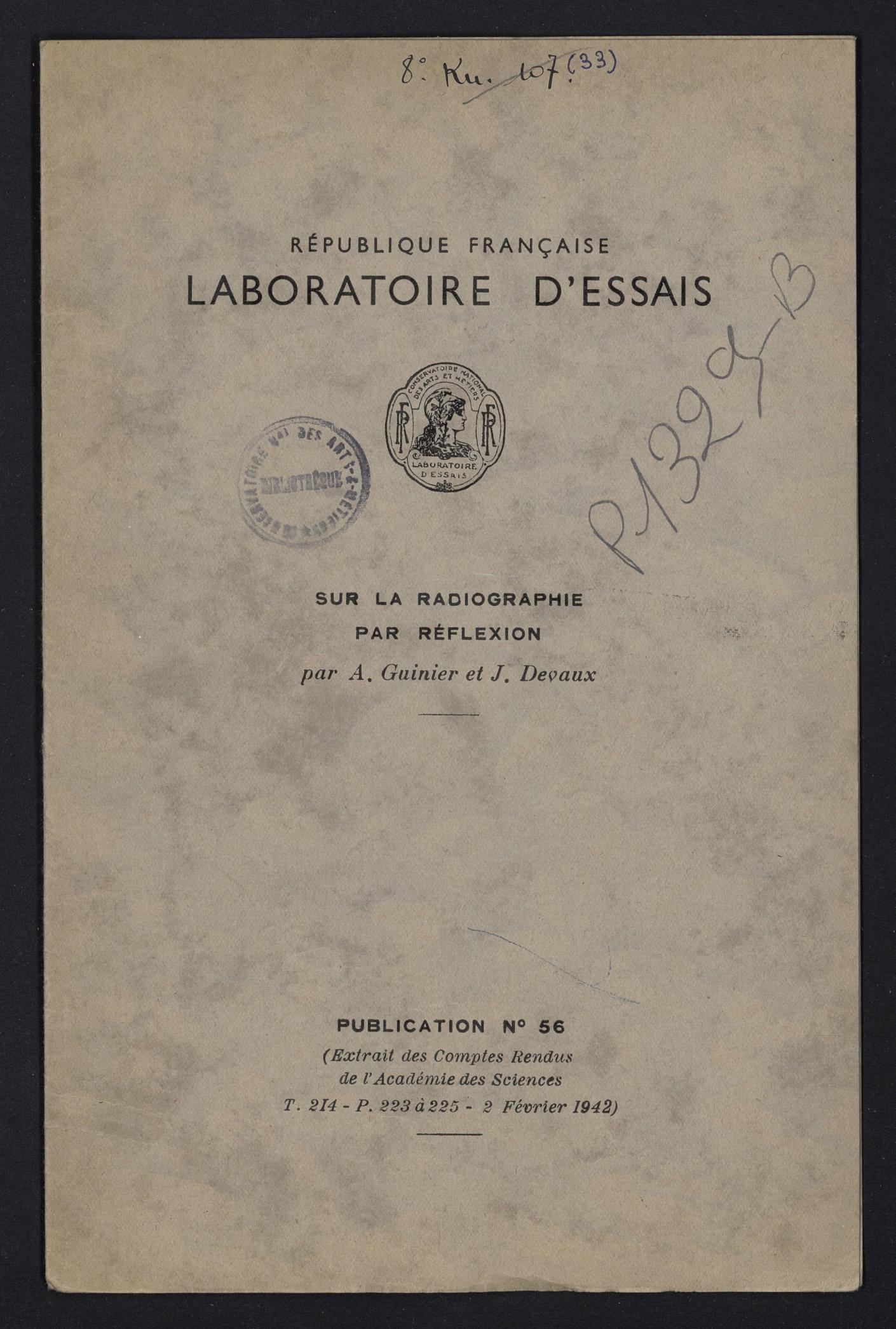 Page de titre du P1329-B.32