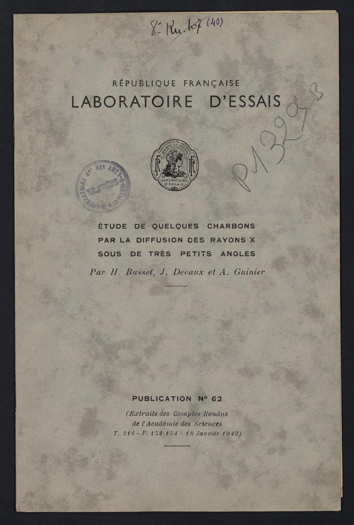 Page de titre du P1329-B.37