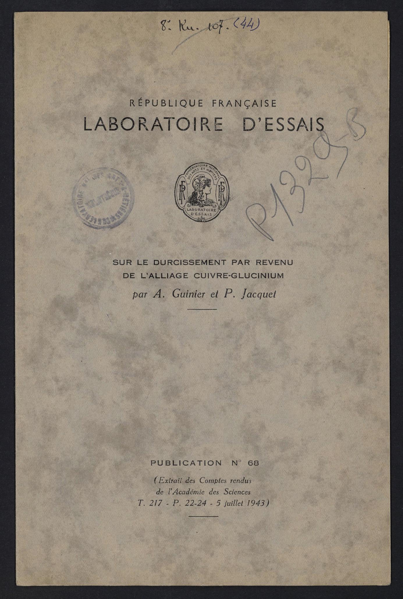 Page de titre du P1329-B.41