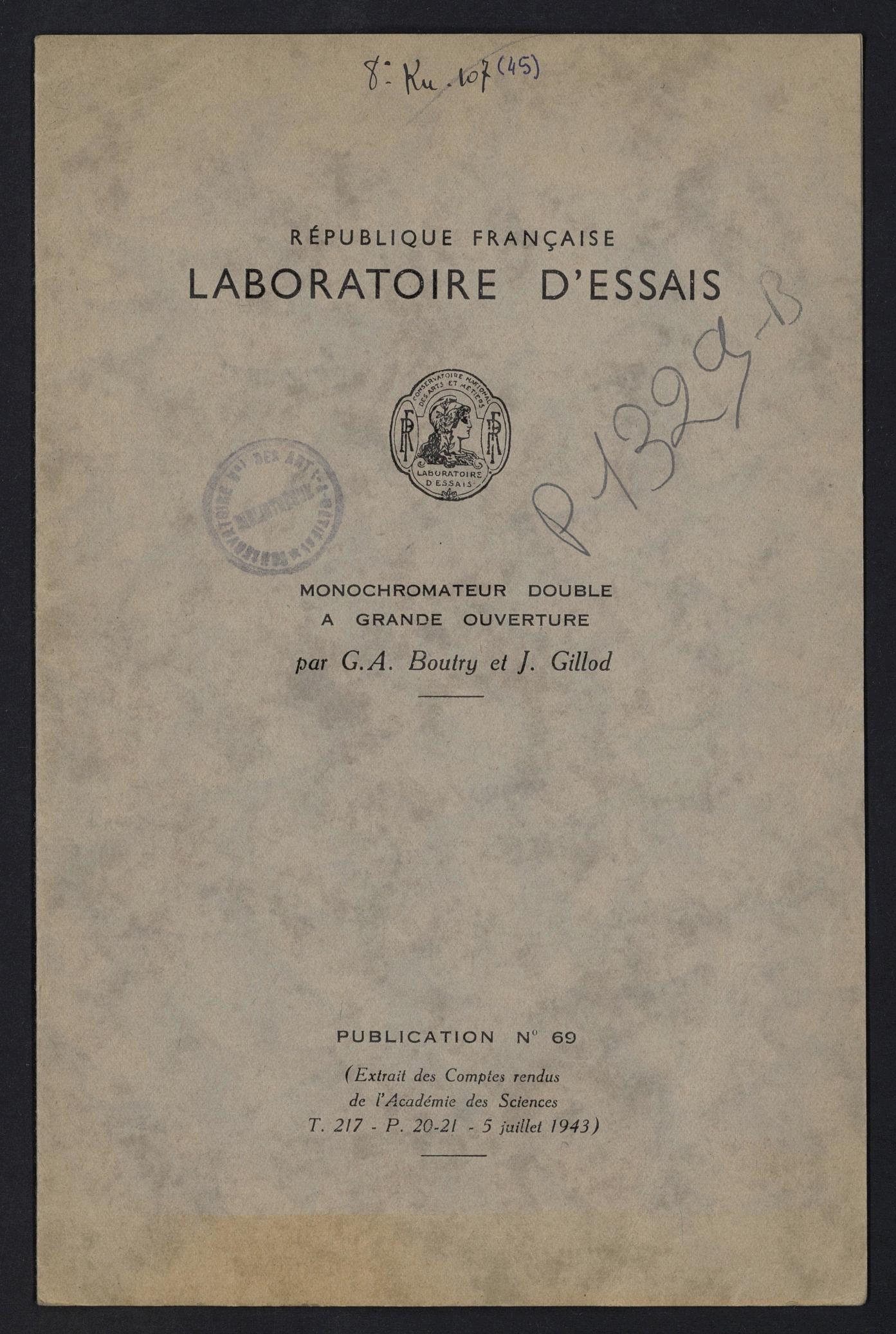 Page de titre du P1329-B.42