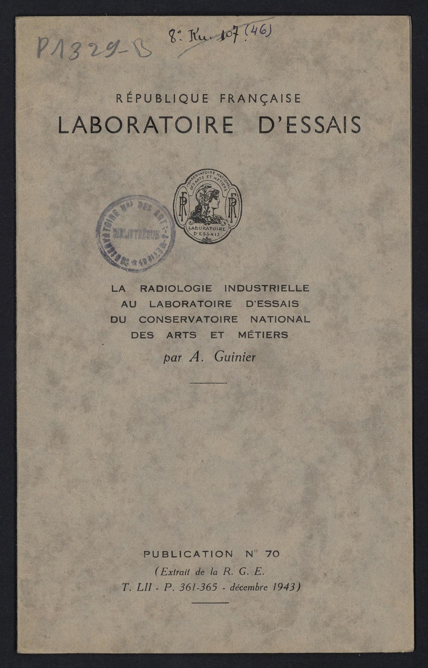 Page de titre du P1329-B.43