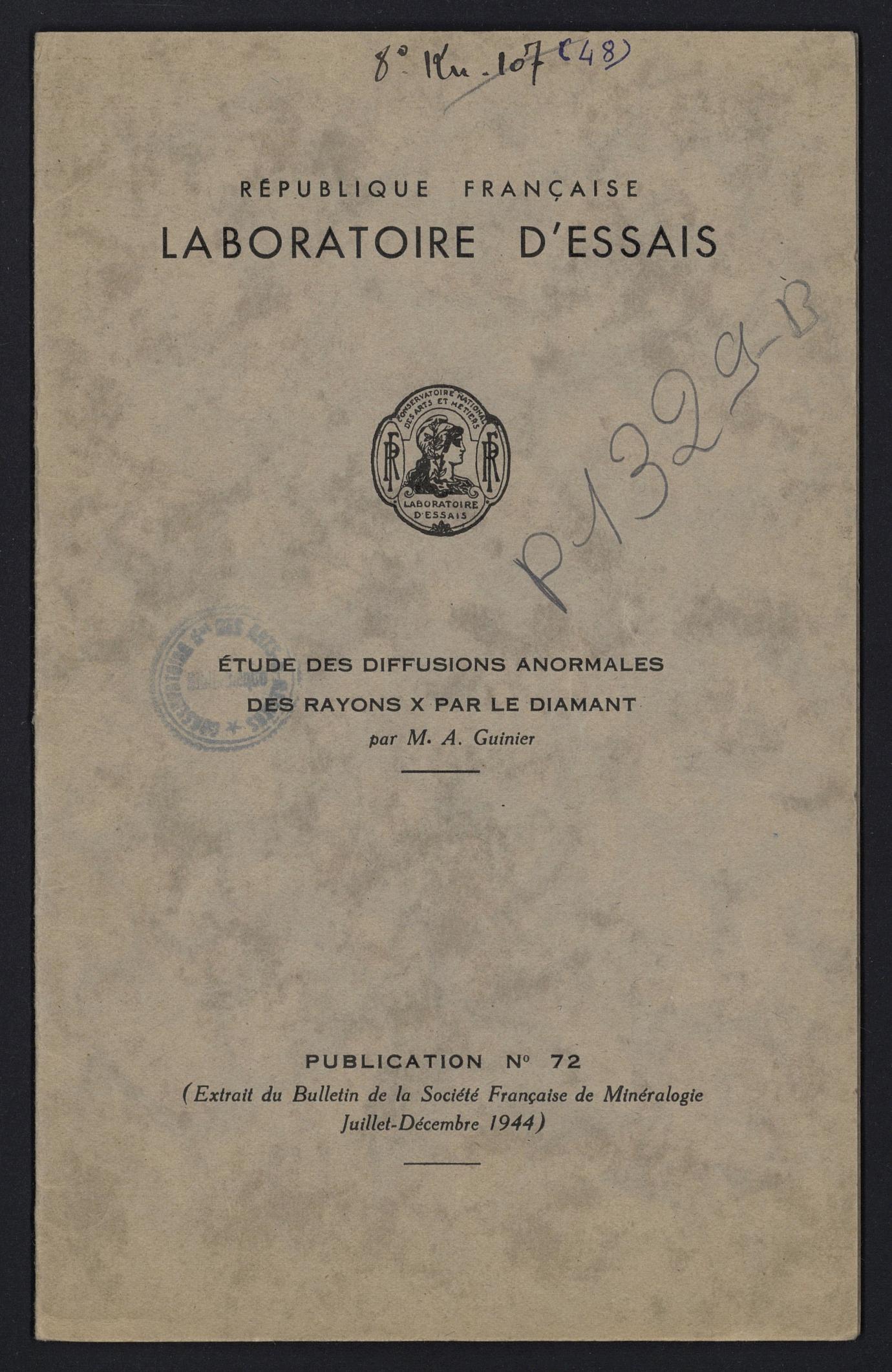 Page de titre du P1329-B.45