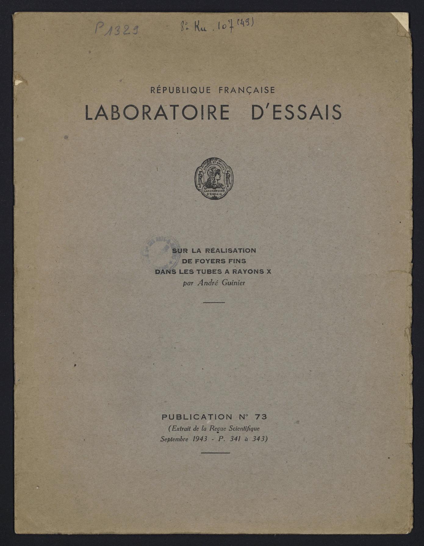 Page de titre du P1329-B.46