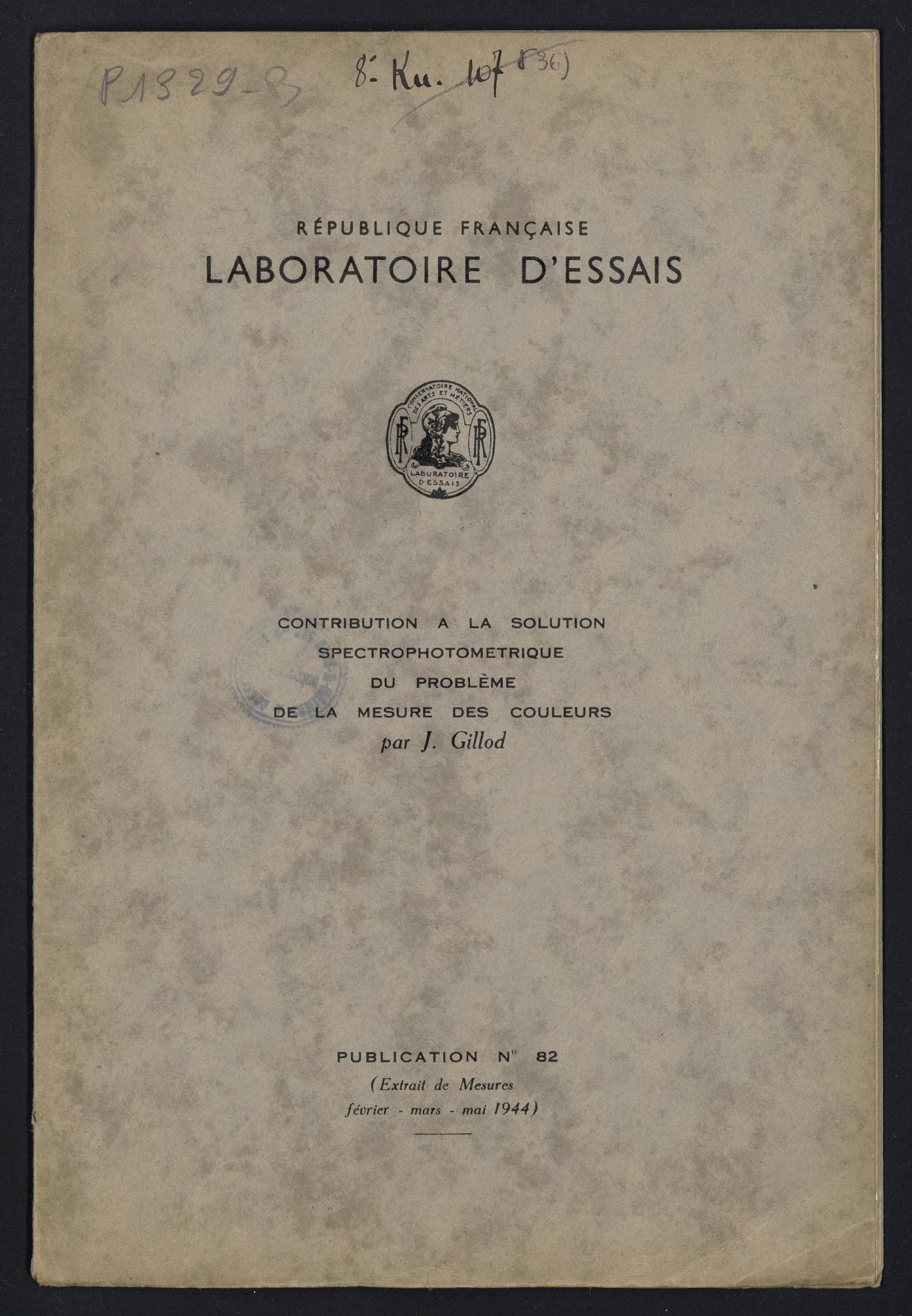 Page de titre du P1329-B.49