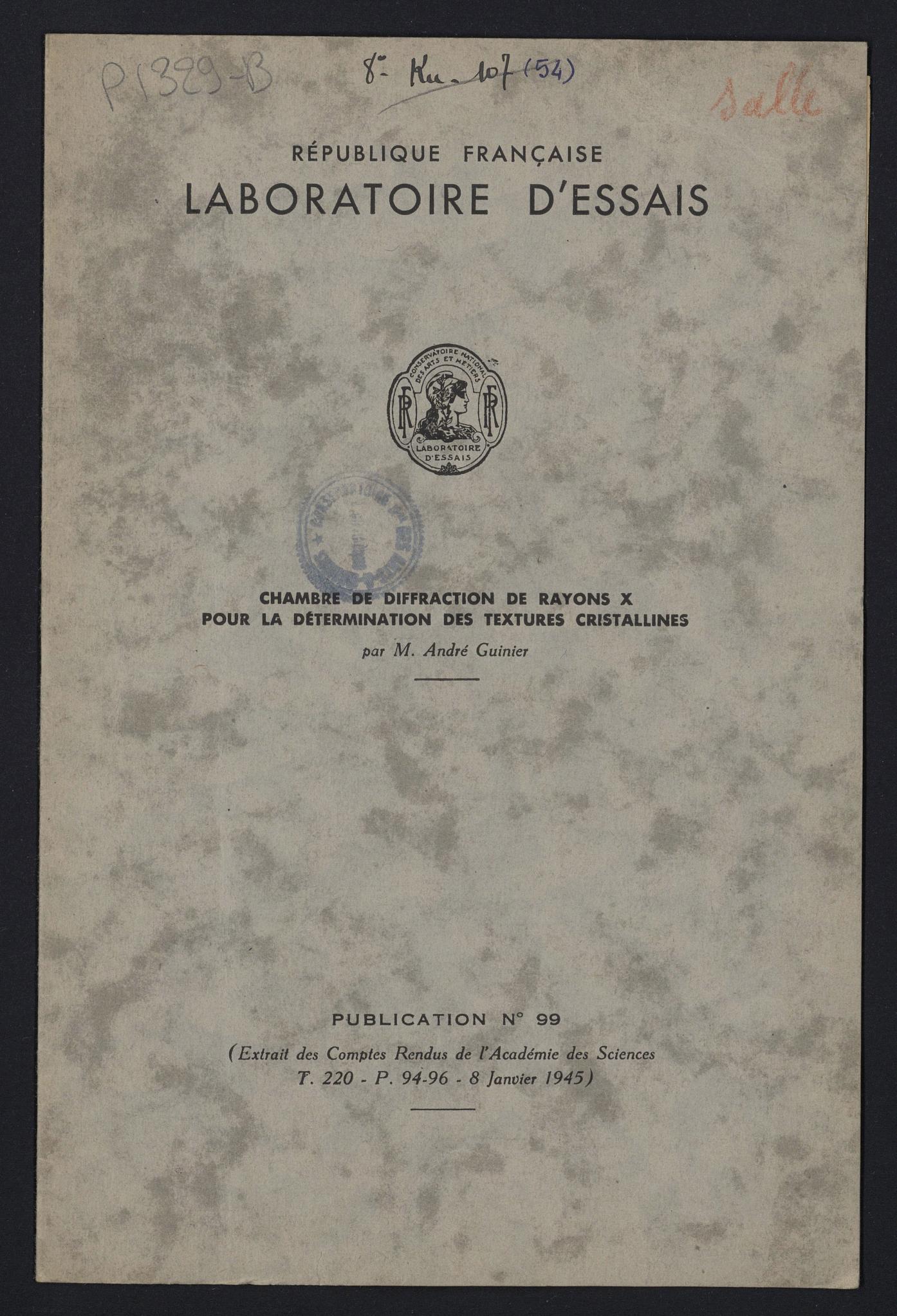 Page de titre du P1329-B.53