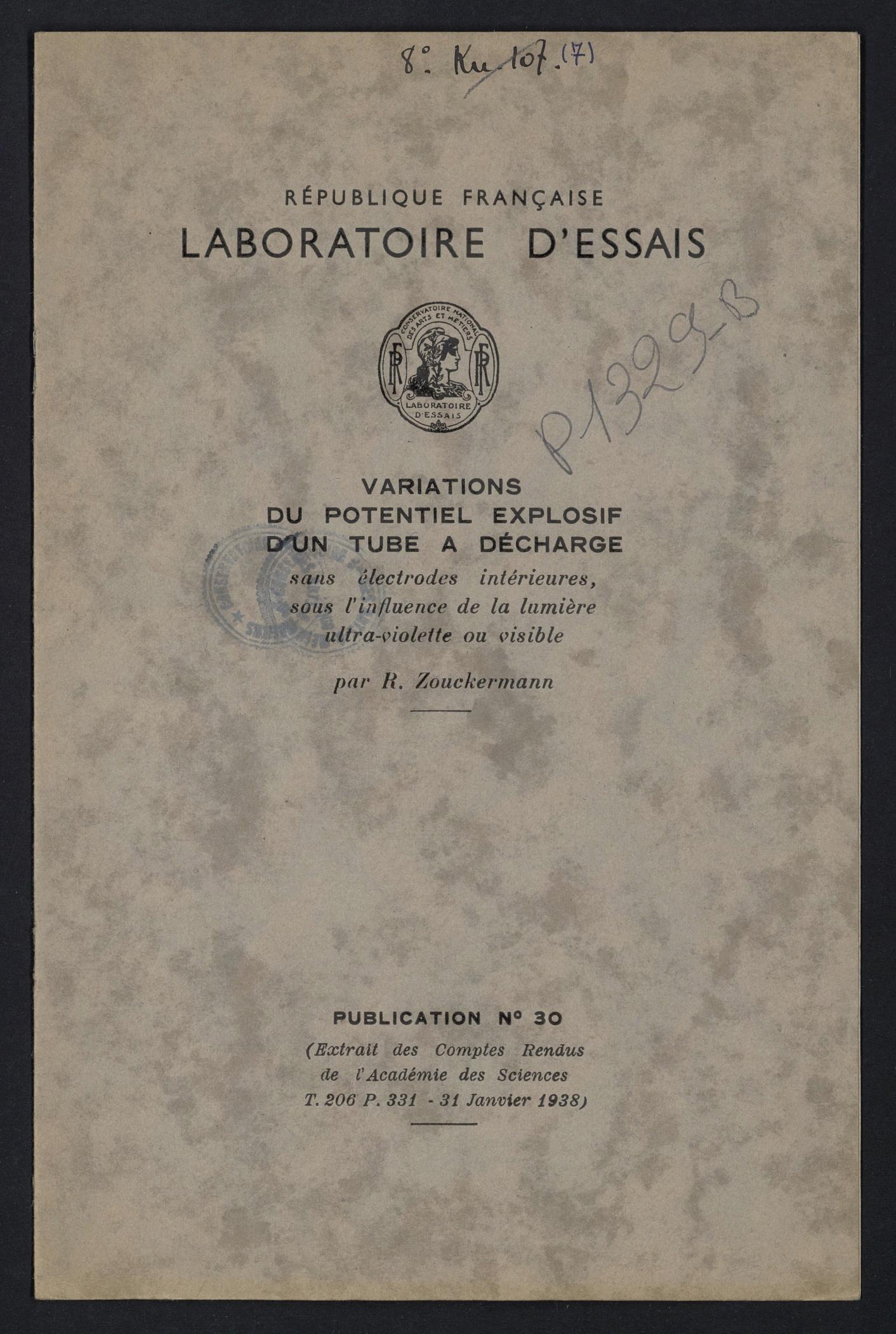 Page de titre du P1329-B.6