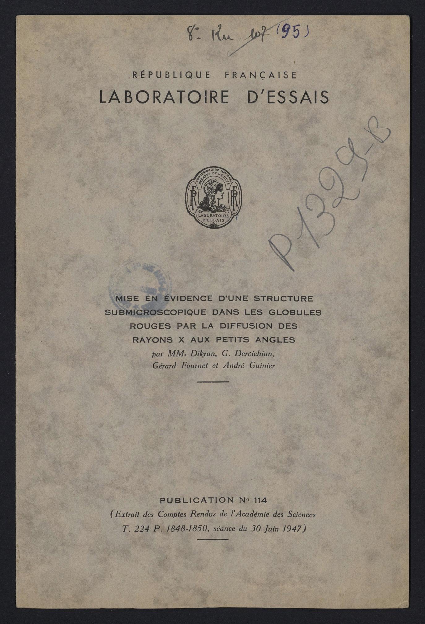 Page de titre du P1329-B.62