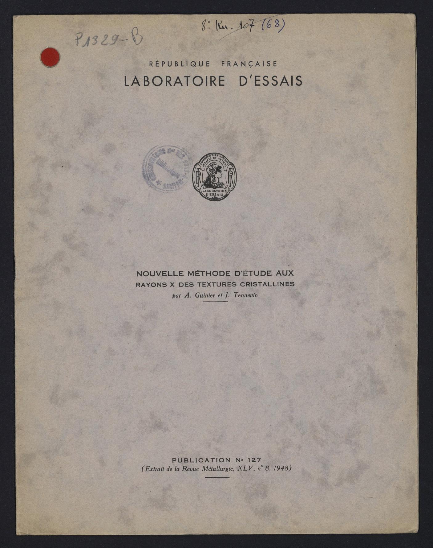 Page de titre du P1329-B.68