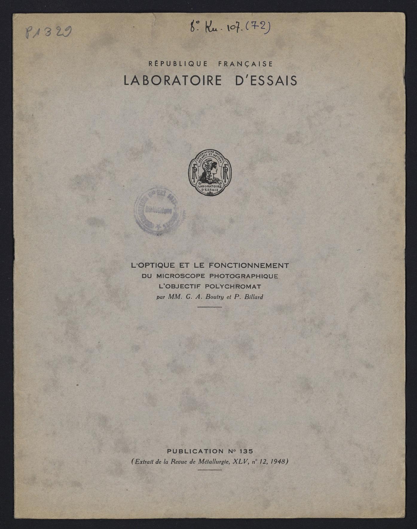 Page de titre du P1329-B.76