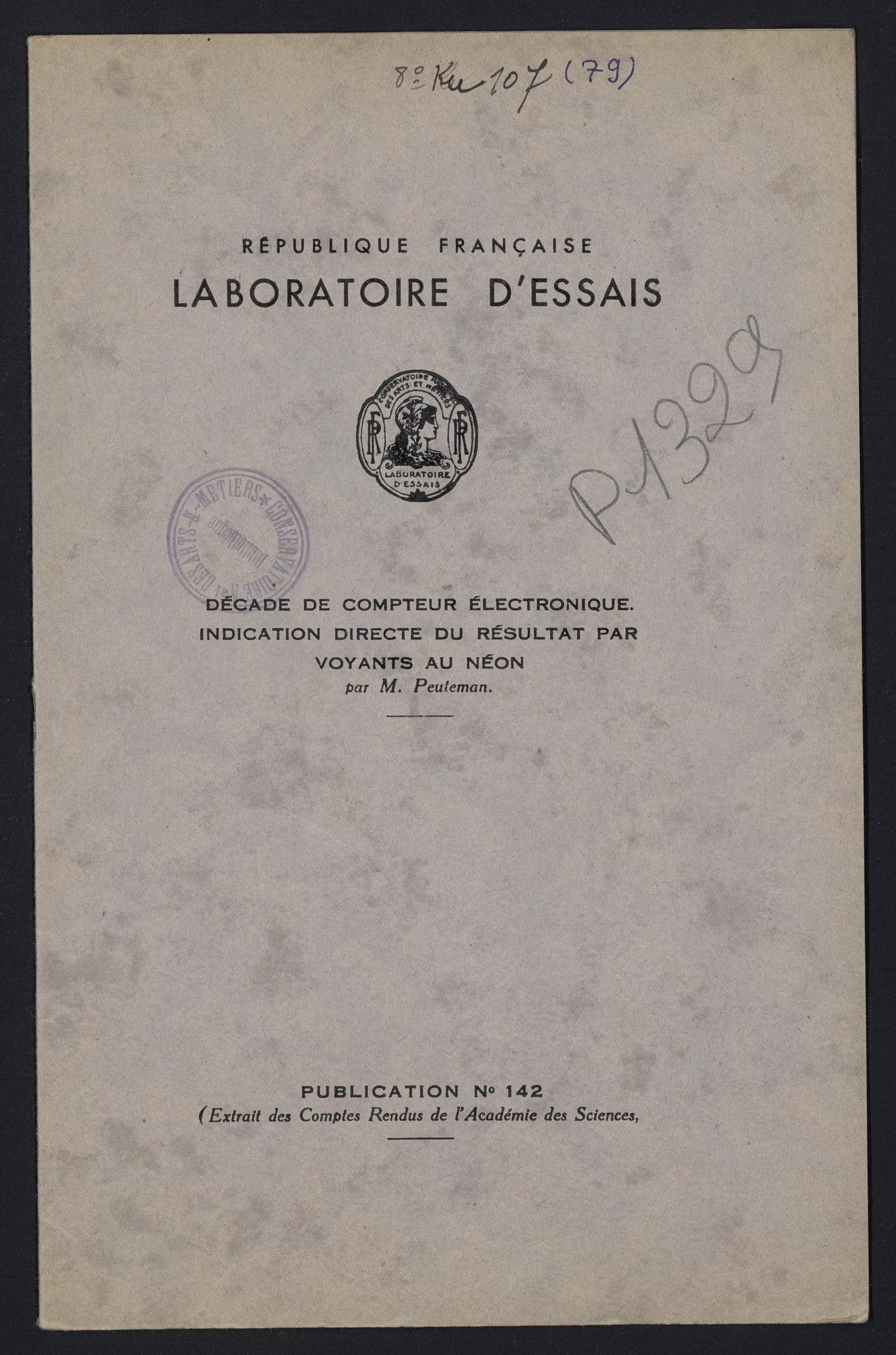 Page de titre du P1329-B.83