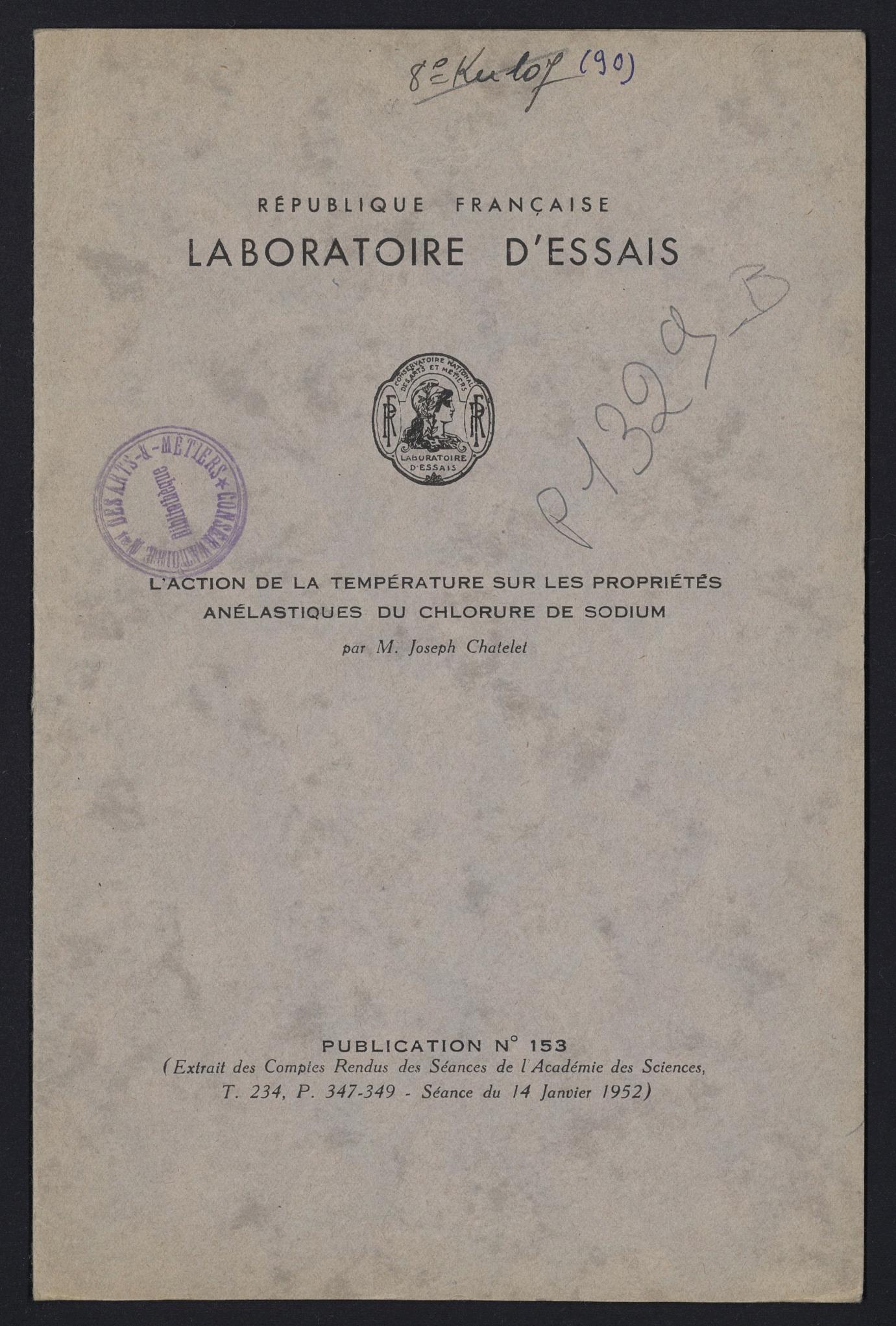 Page de titre du P1329-B.94