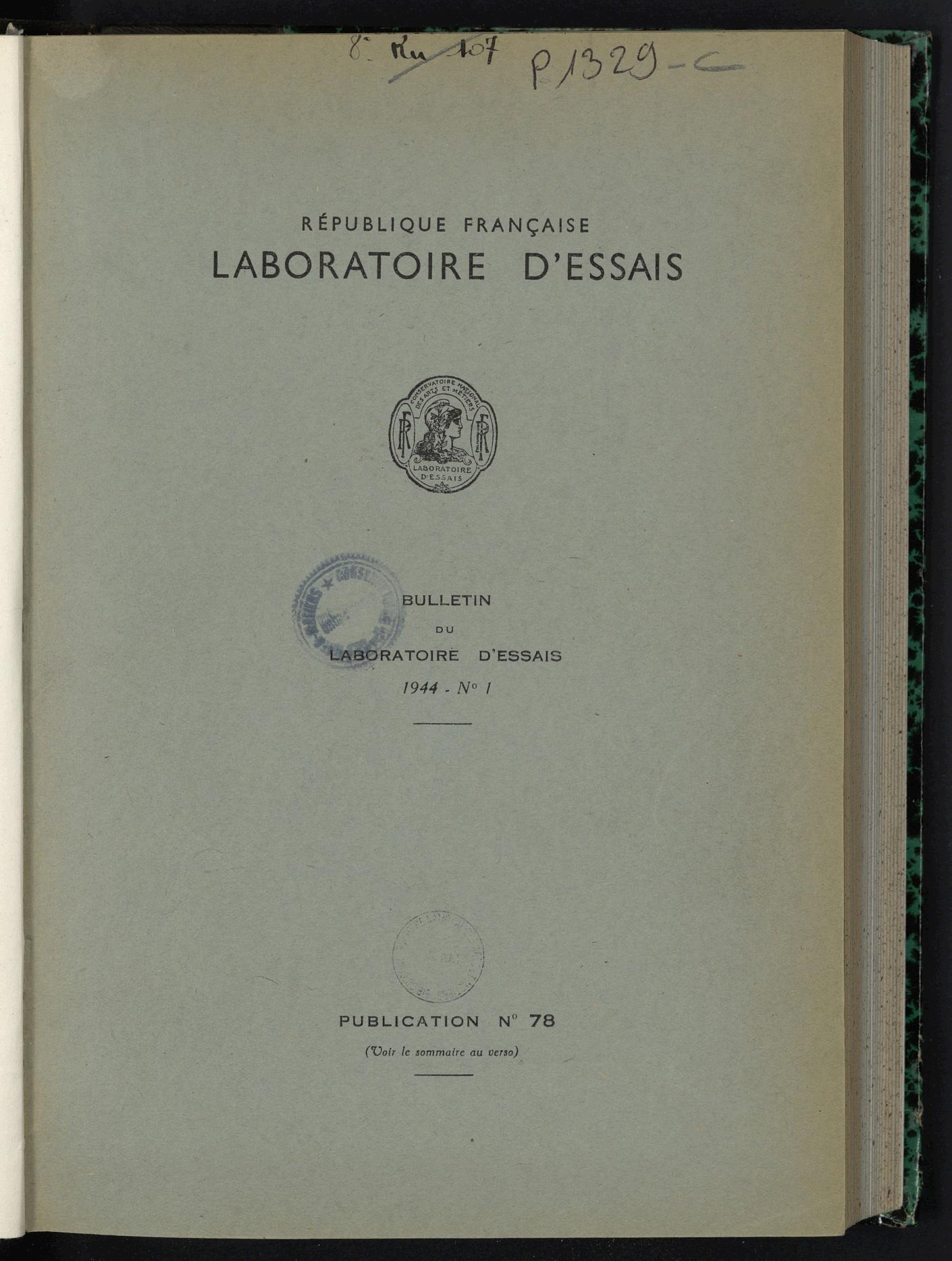 Page de titre du P1329-C.1