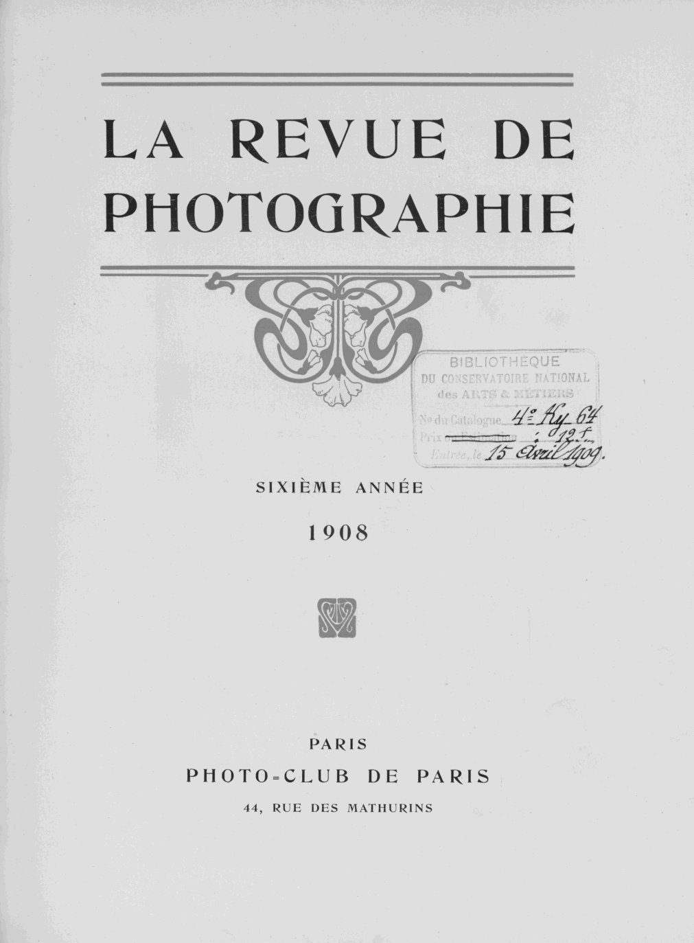 Page de titre du P348.6