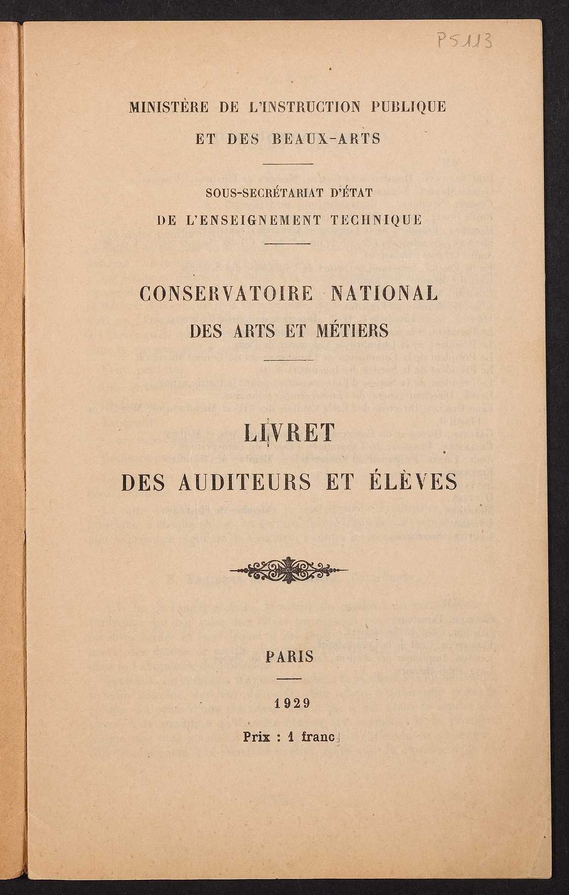 Page de titre du P5113.2