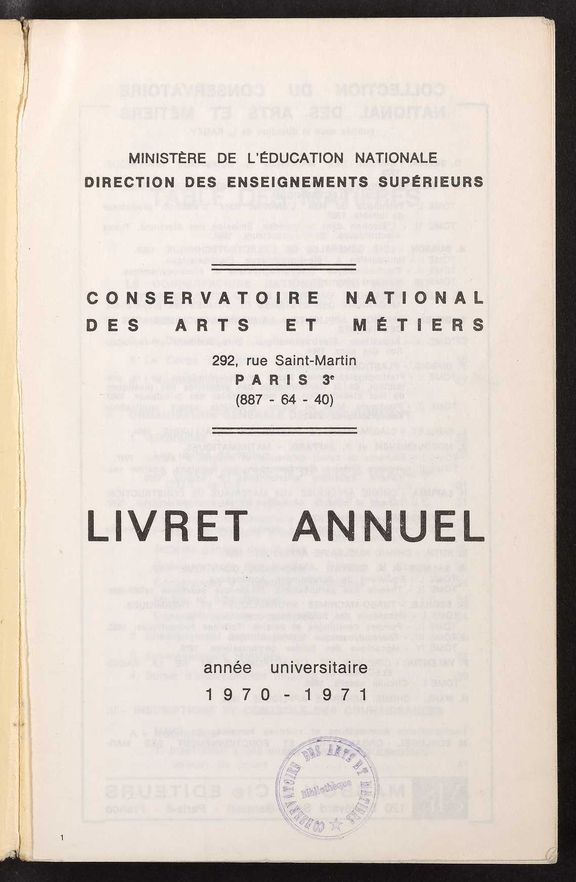 Page de titre du P5113.36