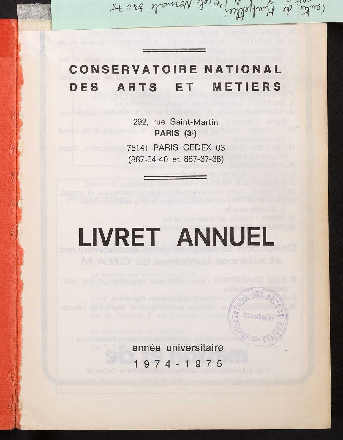 Page de titre du P5113.40