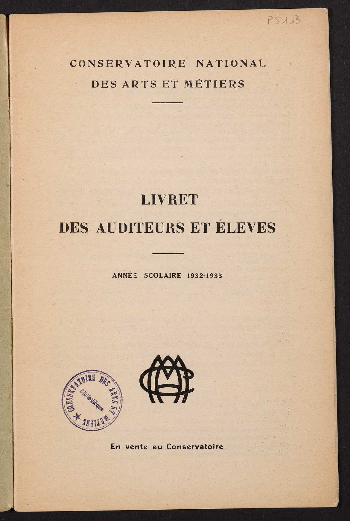 Page de titre du P5113.5