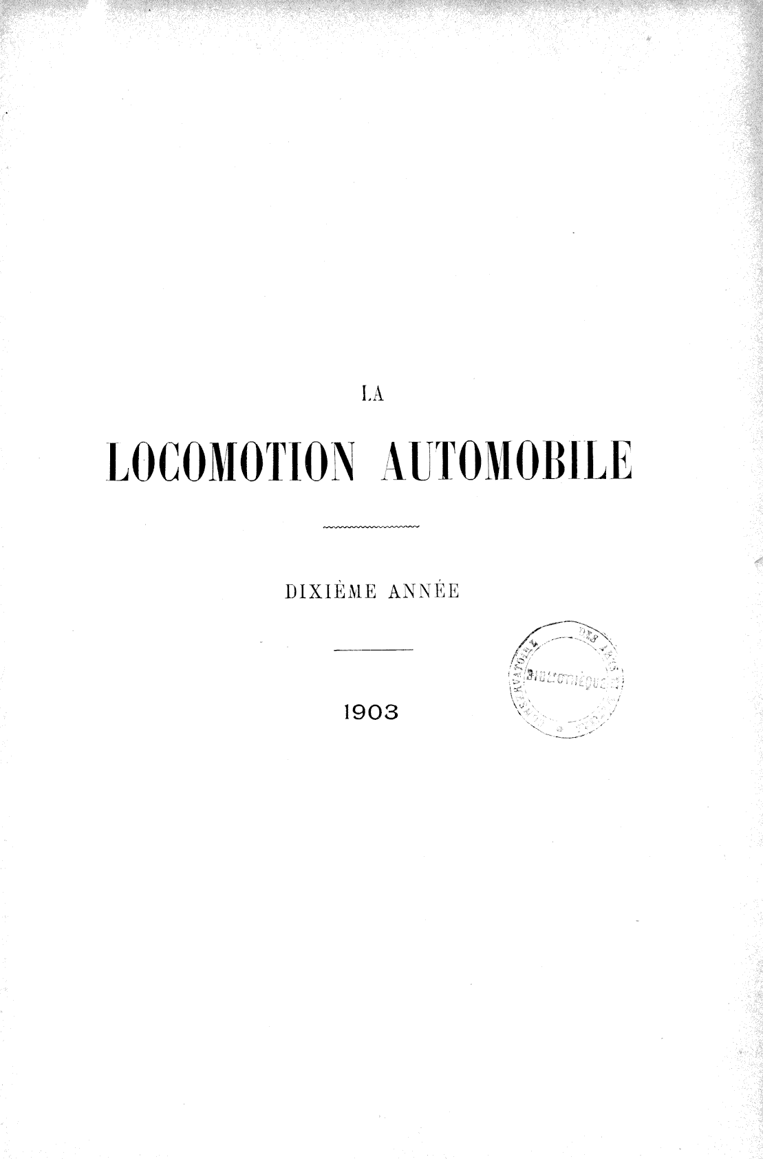 Page de titre du P807.10