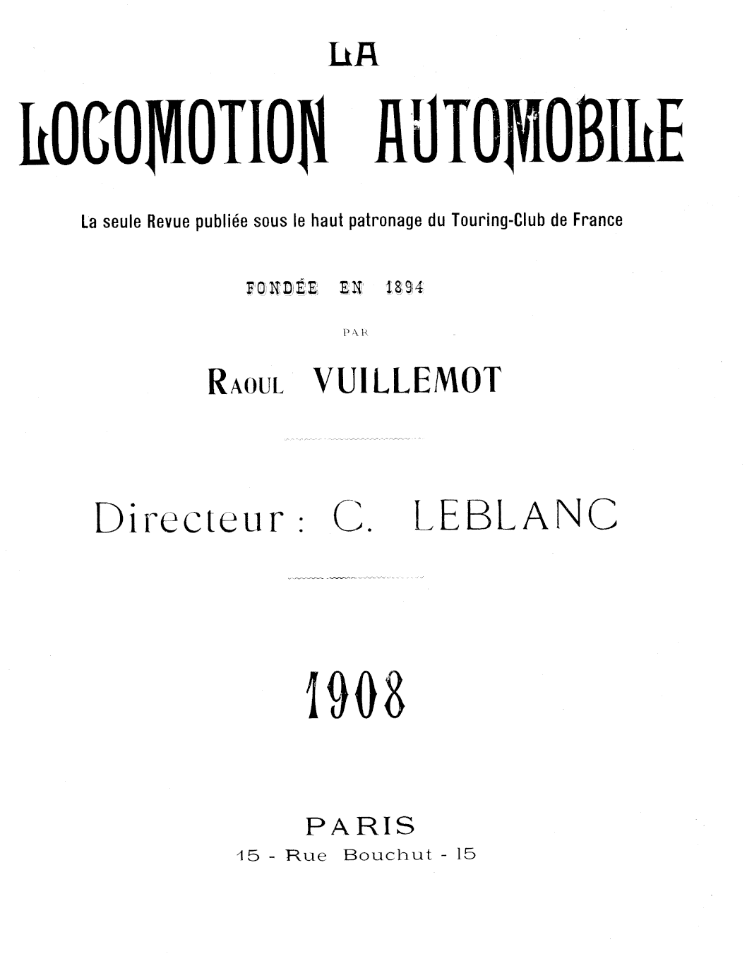 Page de titre du P807.18