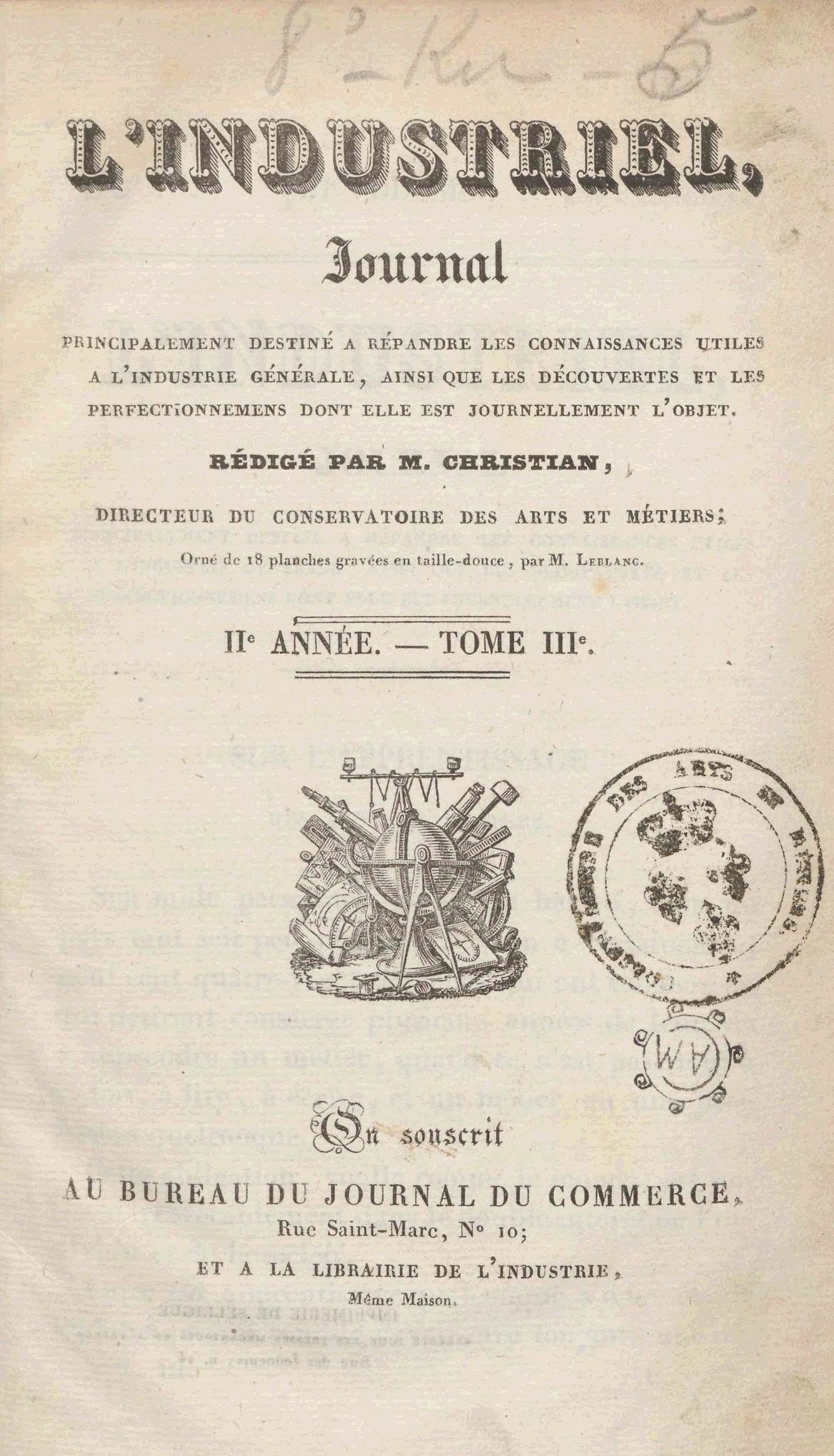 Page de titre du P905.3