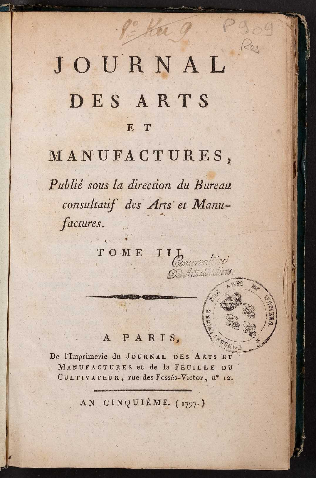 Page de titre du P909RES.3