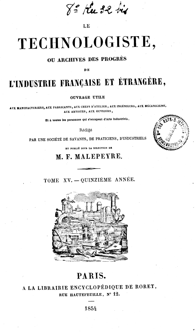 Page de titre du P931.15