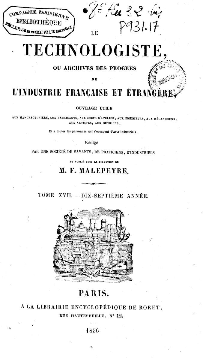 Page de titre du P931.17