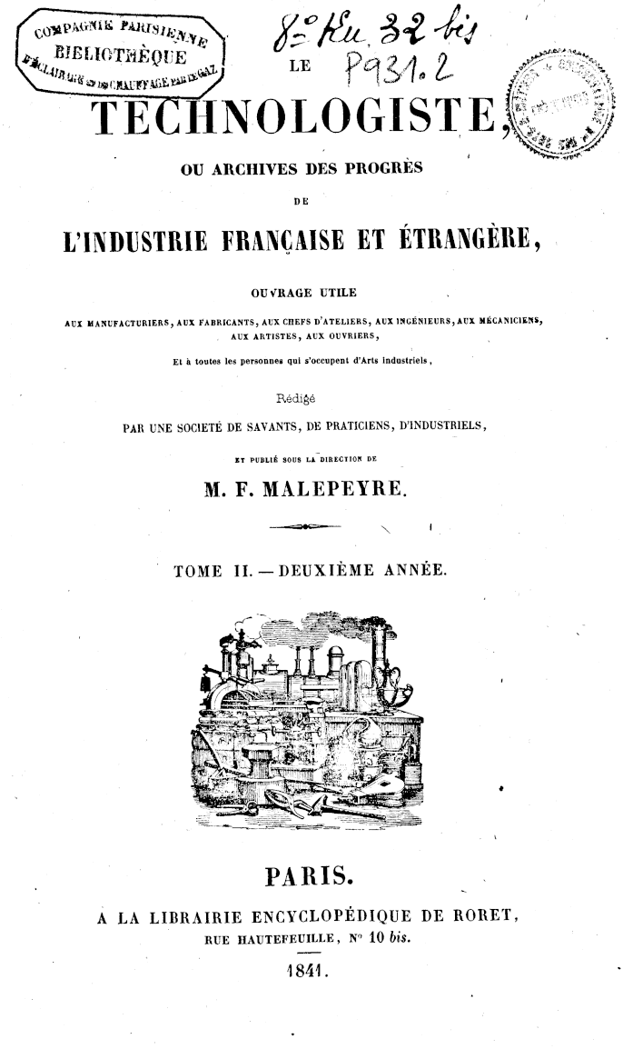 Page de titre du P931.2