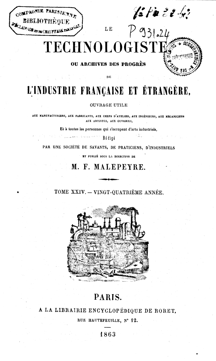 Page de titre du P931.24
