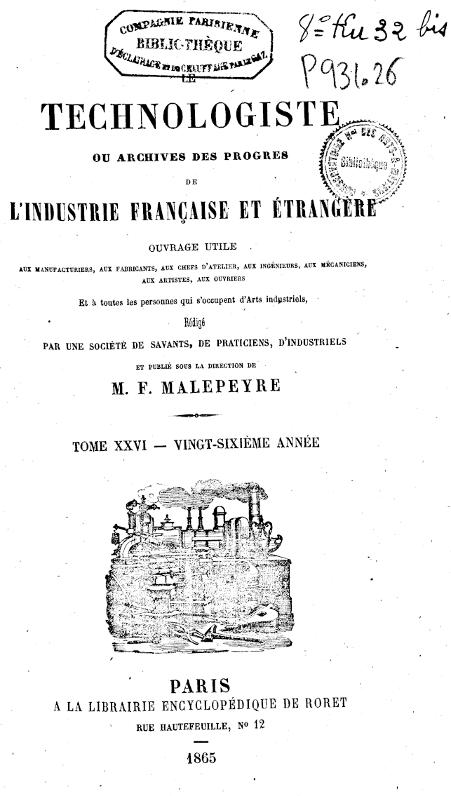 Page de titre du P931.26