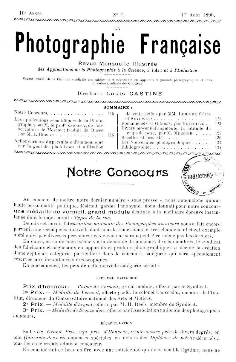 Page de titre du P980.7