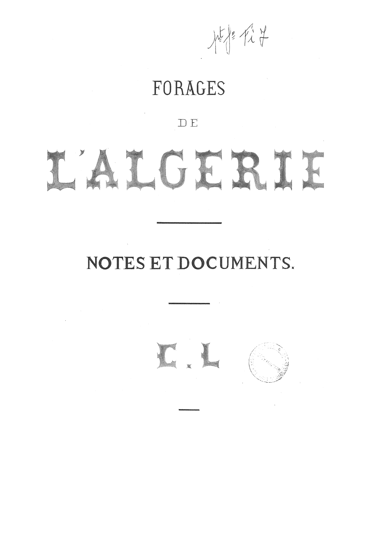 Page de titre du PTFFI7.1.1