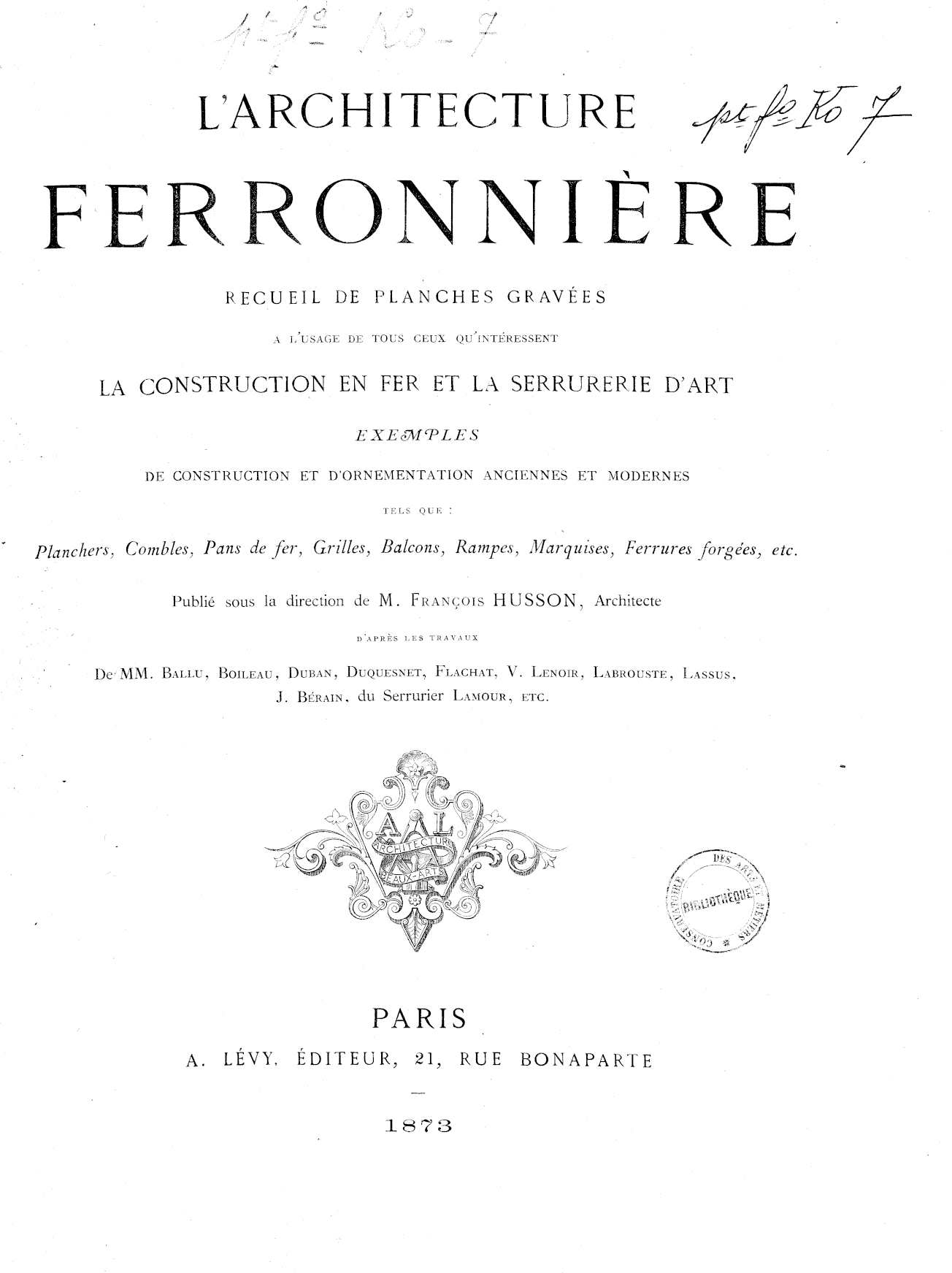 Page de titre du PTFOLKO7