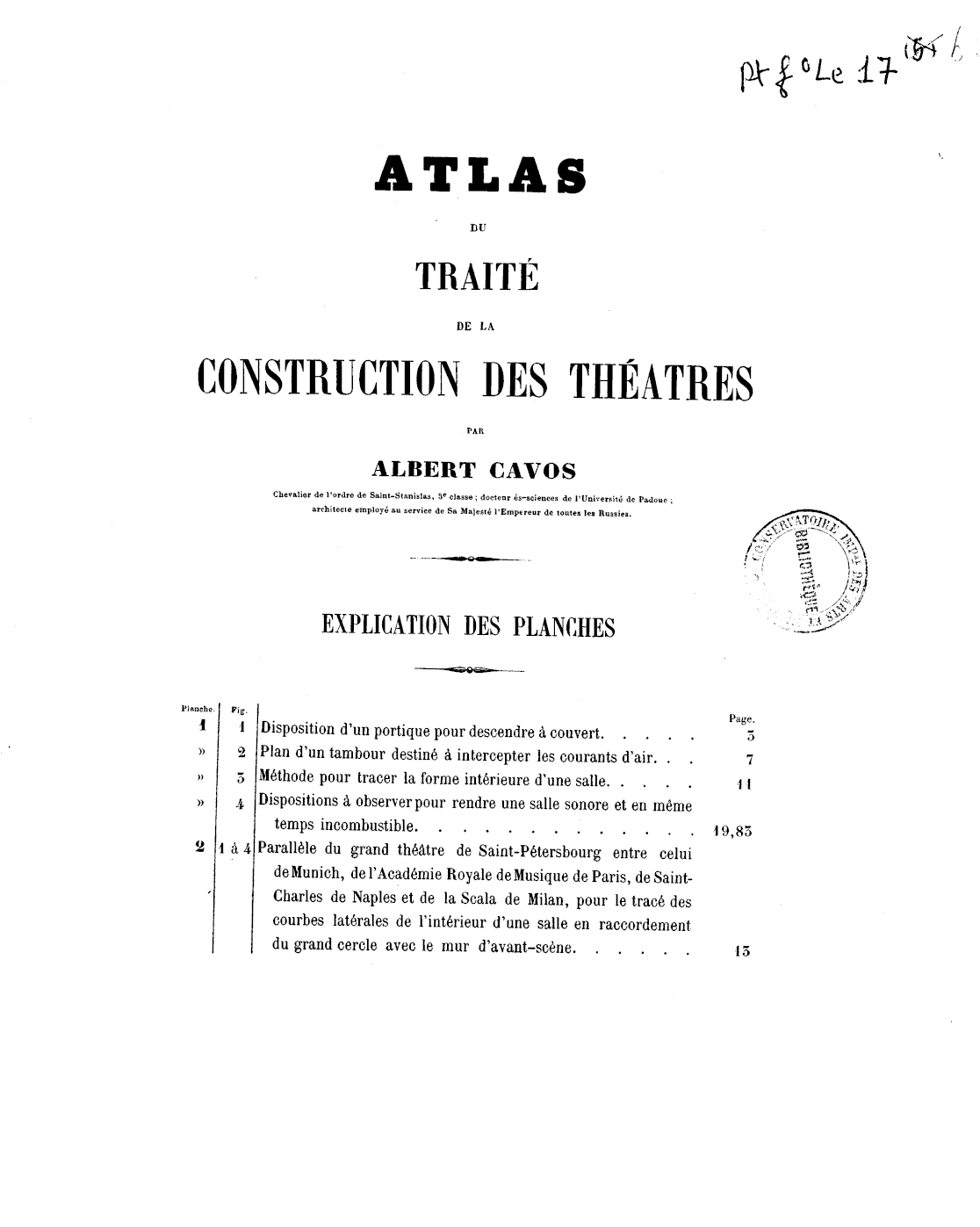 Page de titre du PTFOLLE17BIS